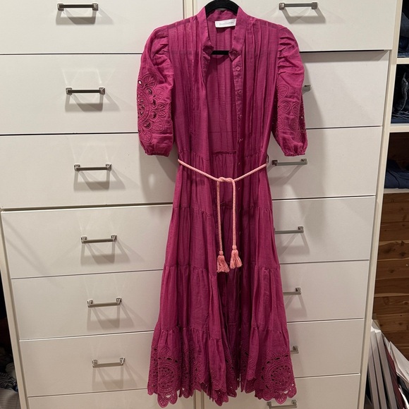 Zimmermann Women's Teddy Scallop
Frill Mid Dress - Picture 2 of 4